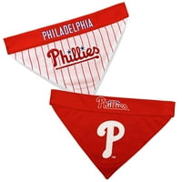 Kućni ljubimci Prvi MLB Philadelphia Phillies Reverzibilna bandana - dvostrana bandana za mačke i pse