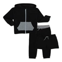 Atletic Works Boys Boja Blok jakna od flisa, kratki i hlače 3-komad, veličine 4-18