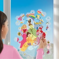 Disney: prozor Art Mosaic - Disney princeza -, Stiskanje prozora za zagonetku za višekratnu upotrebu, stvara 9.