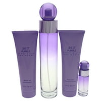Purple by Perry Ellis za žene - Poklon set 3,4oz EDP sprej, losion za tijelo od 3oz, gel za tuširanje od 3oz, 0,25oz