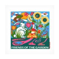 Hillary Vermont dizajn kućnih ljubimaca za ljude 'Prijatelji vrta' platno umjetnost