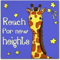 Zaštitni znak likovna umjetnost New Heights Giraffe Canvas Art by Jennifer Nilsson