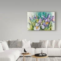 Zaštitni znak likovna umjetnost 'Purple Irises' platno umjetnost Annelein Beukenkamp