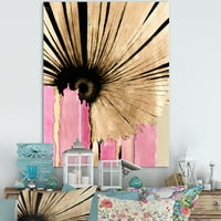DesignArt Pink Gerbera Cvijet na apstraktnoj fuziji I platno zidna umjetnost