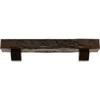 Ekena Millwork 6 H 8 d 48 W Hand Heuth Fau Wood Kamin Mantel Kit s Ashford Corbels, Premium Aged