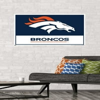 Denver Broncos - plakat s logotipom na zidu, 22.375 34