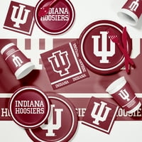 Okrugli papirni tanjuri sa sveučilišta Indiana računaju za goste