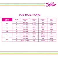 Justice Girls Ribbed Braless Sloing Cami, veličine 5- & Plus