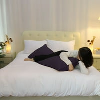 Jedinstvene ponude duge jastuke za jastuke Microfiber Jastuk jastuka Pokriva patlidžan 20 x48