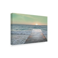 Zaštitni znak likovna umjetnost 'Dock Sunrise Dock' Canvas Art Sue Schlabach