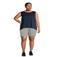 Atletički radovi ženski plus size Bermuda kratke hlače, 2-pack