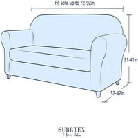 2-dijelna navlaka za kauč s teksturiranom mrežicom, 2-dijelna