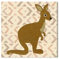 Wynwood Studio životinje zidne umjetničke platnene zglobove 'kengaruo' zoološki vrt i divlje životinje - smeđa,