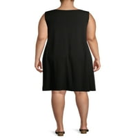 Ženska pletena haljina Bez rukava Plus Size Plus & Size