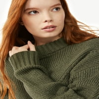 Besplatni montažni ženski predimenzionirani džemper za vrat poinlle