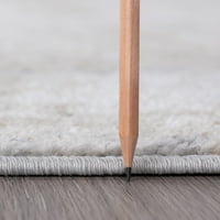 Moderni sivi i kremasti tepih od 8 inča
