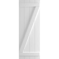 Ekena Millwork 1 2 W 62 H TRUE FIT PVC Four Board Pridružena je kapci od ploče-n-batten w z-bar, nedovršeno