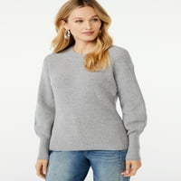 Okrugli Ženski džemper s napuhanim rukavima