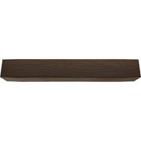 Ekena Millwork 8 W 6 H 18'l 3-strana s pijeskom s pješčanim edurathane fau Wood Strop Grep, Premium Hickory