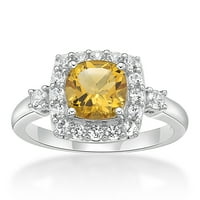 Jay Heart dizajnira sterling srebrni citrin i stvorio bijeli safirni prsten
