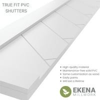 Ekena Millwork 18 W 68 H True Fit PVC HARRINGBONE HARRINGBONE MODERNI STIL FIKSNI BILO TRUKE, SOJOURN BLUE