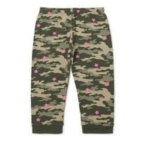 Ganimals mališani za djevojke Camo & Stars Fleece hlače