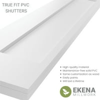 Ekena Millwork 15 W 54 H TRUE FIT PVC SAN ANTONIO MISION STIL STIL FIKSNI BOLES TREBINE, WHITE