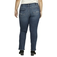 Silver Jeans Co. Plus veličina traperice srednjeg rasta sa suženim strukom, veličine 12-24