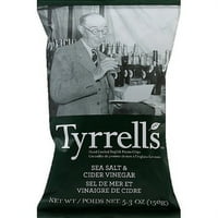 Tyrrell's Morska sol i jabukov ocat čips od krumpira, 5. oz