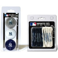 Tim golf mlb logotip utisnut lopticama za golf i 2-3 4 regulacije golf majice, više obojene New York yankees jedne