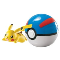 Slatka i zabavna pikachu i plava pokeball igračka