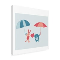 Fiorella Surface Design 'Bunny and Bear Kišobran 12' platno umjetnost