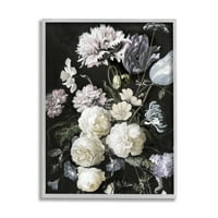 Stupell Industries Klasični cvjetni aranžman Vintage izblijedjeli tonovi zauzeti cvjetovi, 20, dizajn Angela McQueen