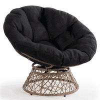 Udobna okretna stolica s jastukom od tkanine, izdržljivim metalnim okvirom