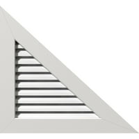 Ekena Millwork 32 W 3 8 H desni trokut Gable Oblub - Funkcionalni desni bočni tok, PVC Gable Oblub s 1 4 Flat Trim