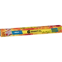 Slim Jim Giant dimljeni mesni štap, blagi okus, 0,97 oz. Zalijepite 6 brojeva