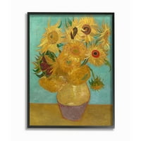 Stupell Home Decor Collection Van Gogh Suncowers nakon impresionističke slike uokvirene Giclee teksturiziranom umjetnošću