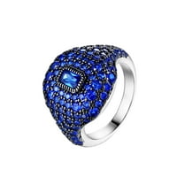 Peermont 18K bijelo zlato plavi kvarcni prsten
