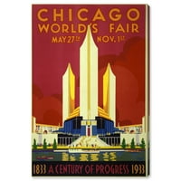 Wynwood Studio Cities and Skylines Wall Art Canvas Otisci 'Chicago World Fair 1933' Gradovi Sjedinjenih Država -