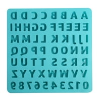 Način proslave slova i brojeva silikonska ladica za slatkiše, plava silikonska ladica