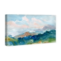 Wynwood Studio priroda i pejzažni zid umjetnosti platno print 'Mountain Range krajolik' - zelena, bijela
