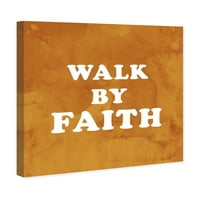 Wynwood Studio tipografija i citati zidne umjetničke platnene ispise 'Walk by Faith' Inspirativni citati i izreke