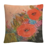 Kroz vrt 'podebljani cvjetni motiv Sheila Golden Decorative Throw Pillow