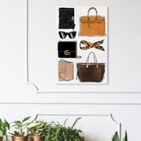 Wynwood Studio Fashion and Glam Wall Art Canvas Otisci My Torcse Collection torbice - narančaste, smeđe