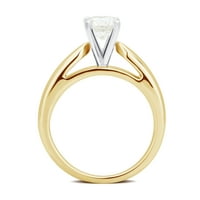 1. Carat T.W. GSI certificirani dijamant 14KT zaručnički prsten od žutog zlata