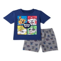 Paw Patrol Baby and Toddler Boy Majica i ispis kratkih hlača, 2-komad, veličine 12m-4T