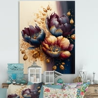 DesignArt Night Shade Tulip Design v Canvas Wall Art