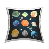 Raketni brod number solarni sustav svemirski planeti dizajn jastuka za bacanje Daphne Polselli