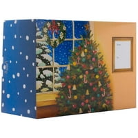 Poklon kutije za pisma, srednje, 8. 8. 5. 5. 12. 3, 6 pakiranja, božićno drvce s osiguračem