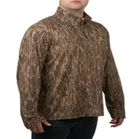 Muška kamova lov na kvartal-zip pulover majice mahovita od mahovine, veličine S-3xl